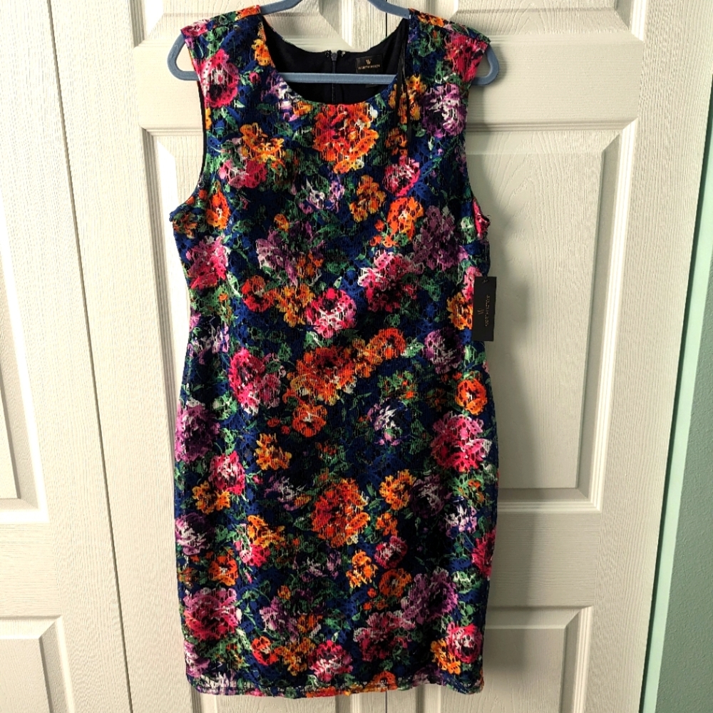NWT Worthington Flower Lace Sleeveless Dress Size 16